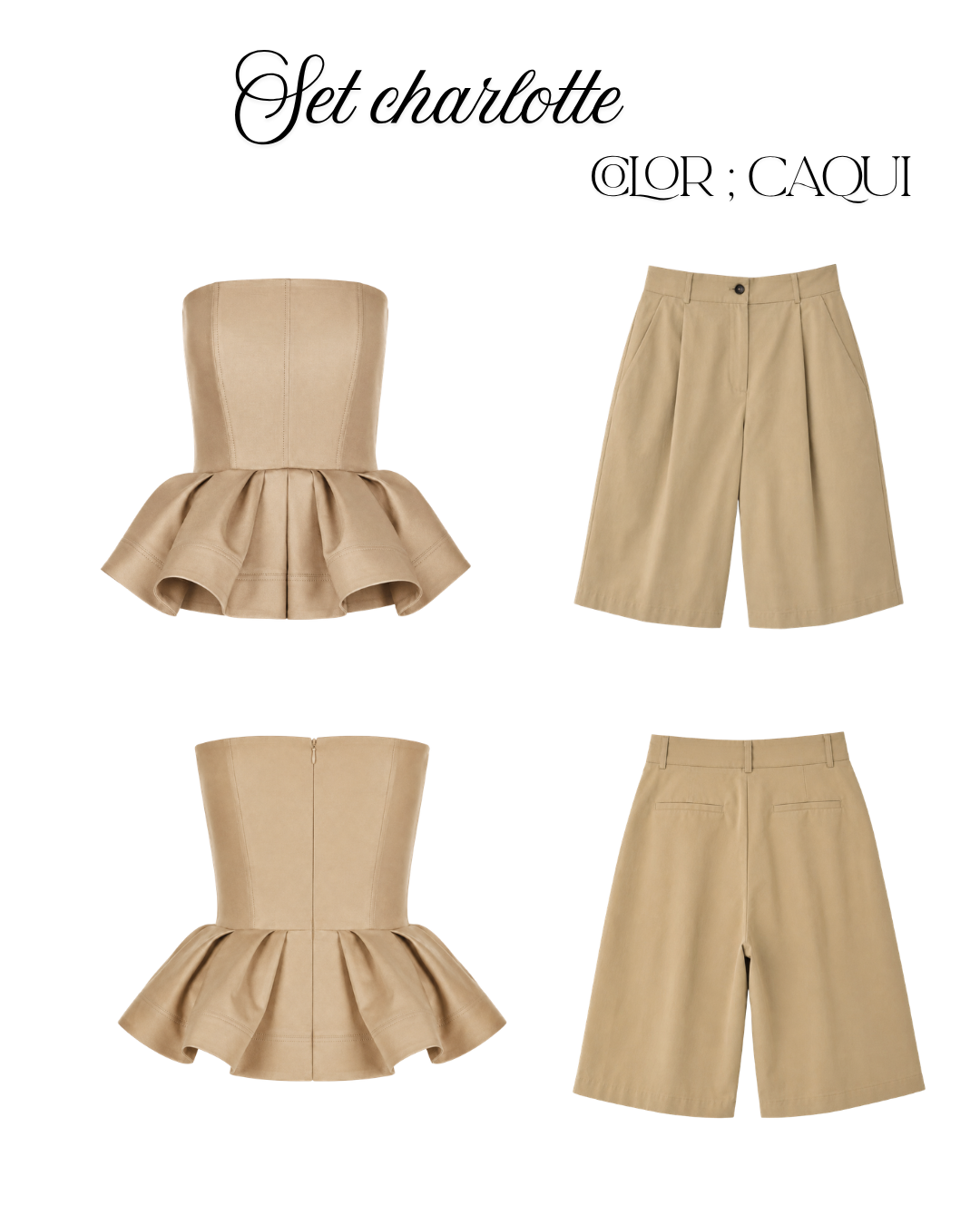 CHARLOTTE SET DARK BEIGE