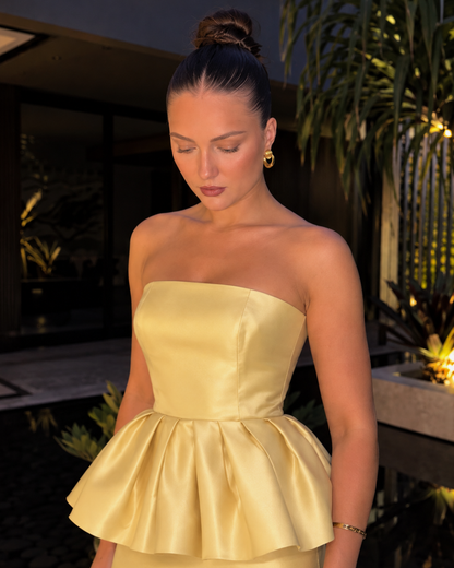 ABDARA BUTTER YELLOW SIRENA DRESS