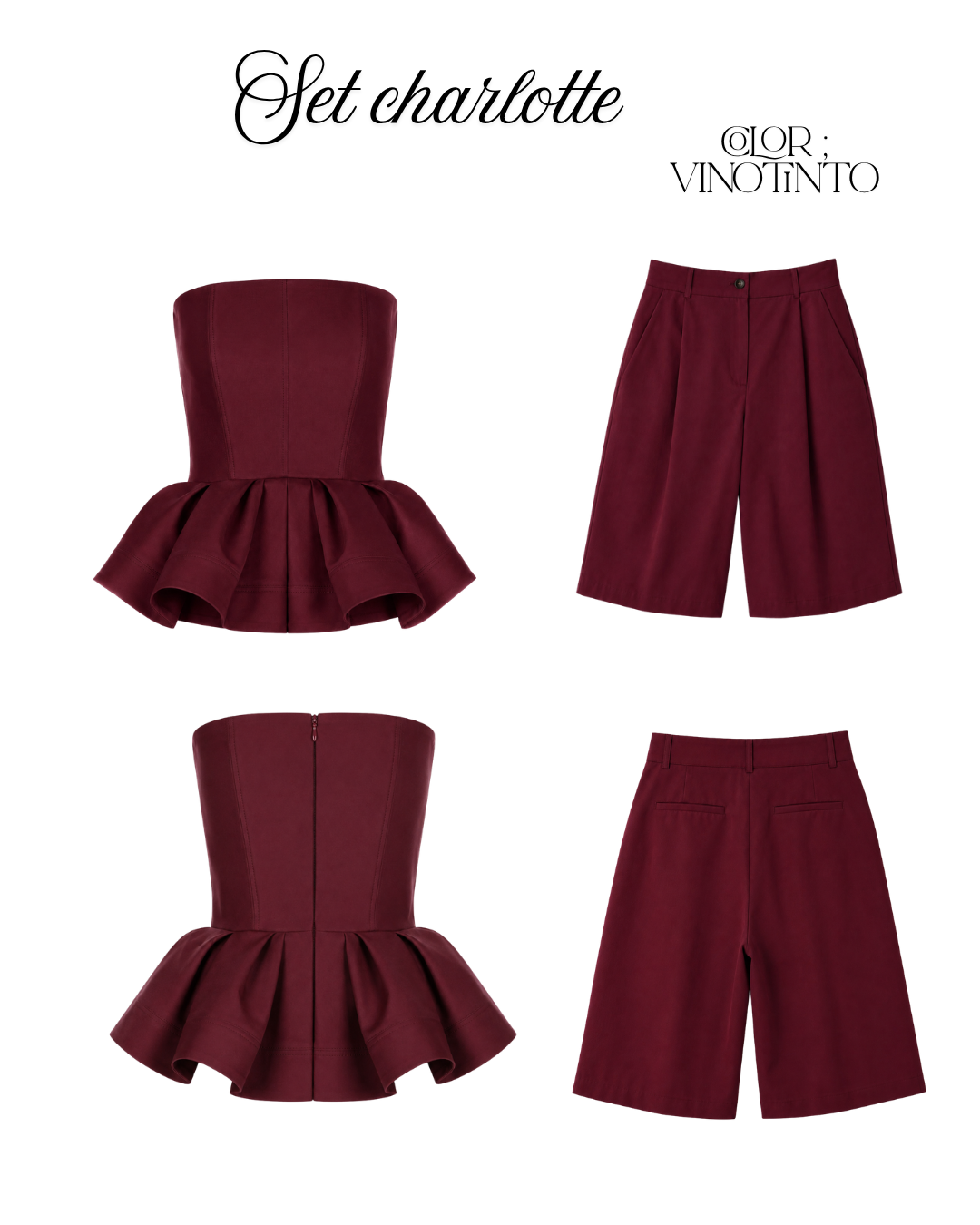 CHARLOTTE SET BURGUNDY