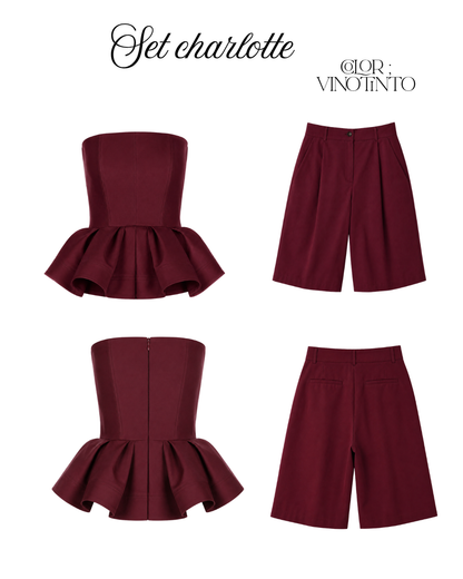 CHARLOTTE SET BURGUNDY