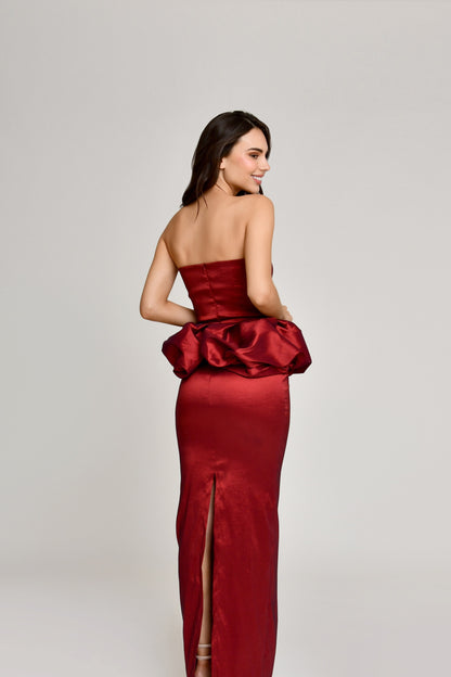 ABDARA GLAM BURGUNDY DRESS