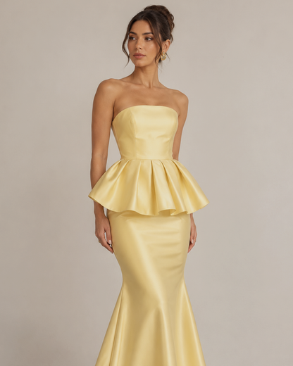 ABDARA BUTTER YELLOW SIRENA DRESS