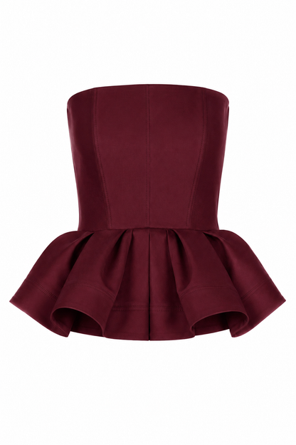 CHARLOTTE TOPS BURGUNDY