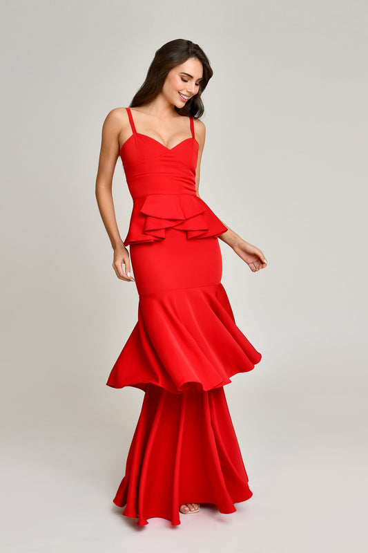 LAVANDA RED GLAM DRESS