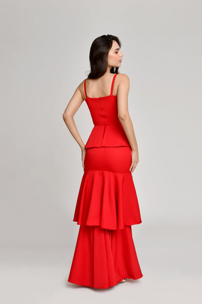 LAVANDA RED GLAM DRESS