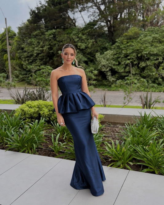 ABDARA DARK BLUE SIRENA DRESS